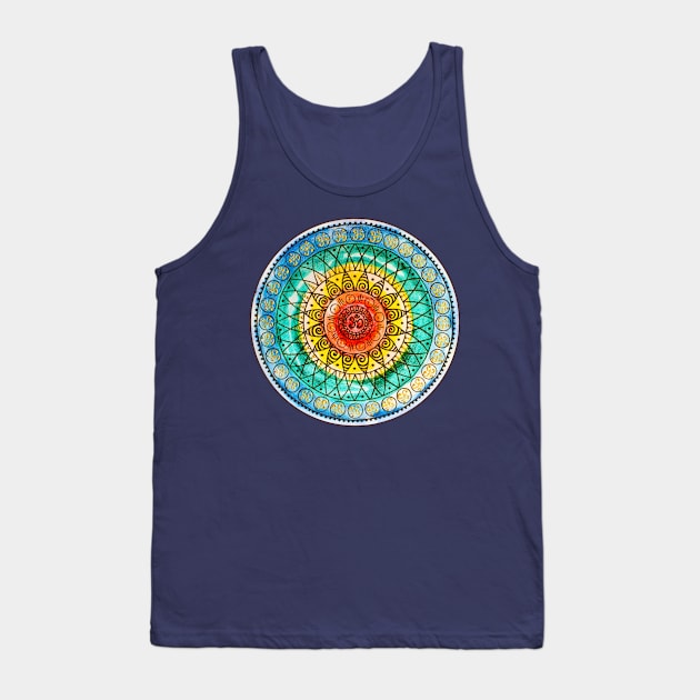 OM - Chakra Mandala - Rainbow - Charm Tank Top by GrandTartaria